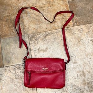 Kate Spade Red Leather Cross Over